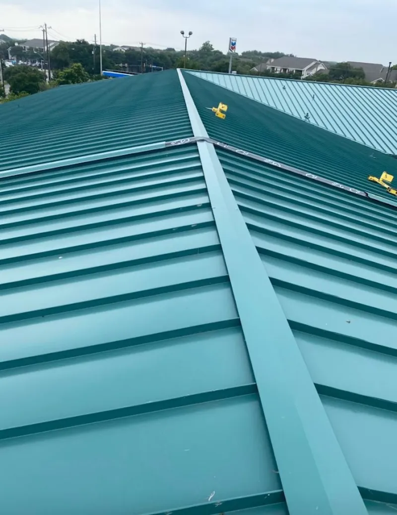 Green commercial metal roof ridge and valley for Metal Roof Repair in Attalla